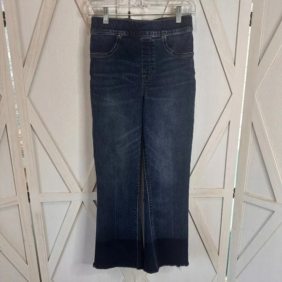 Spanx Jeans Cropped Kick Flare Denim Jegging - Picture 2 of 8